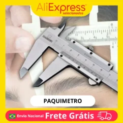 paquimetro analogico de alta precisao para medicao detalhada em ferramentaria industria e projetos design ergonomico duravel re