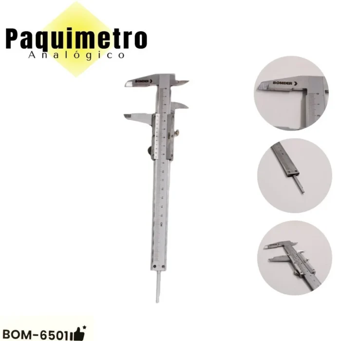 paquimetro analogico de alta precisao para medicao detalhada em ferramentaria industria e projetos design ergonomico duravel re - Imagem 3
