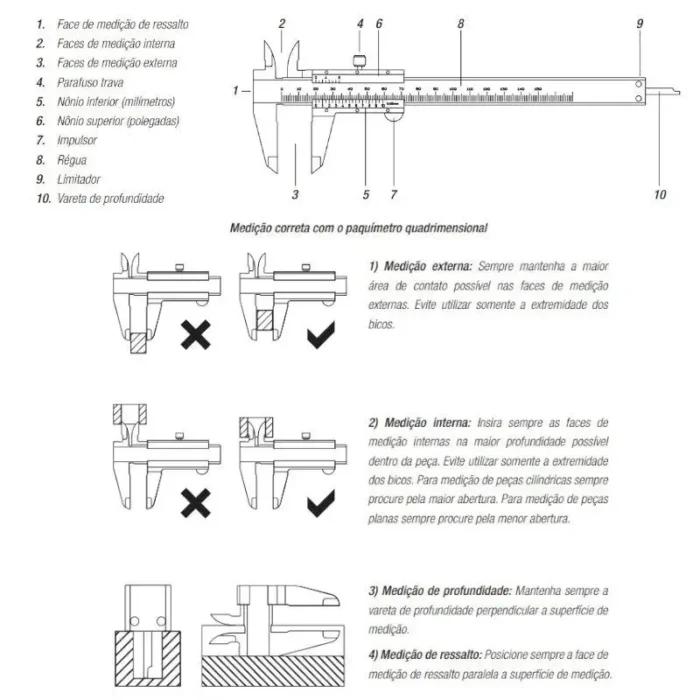 paquimetro analogico de alta precisao para medicao detalhada em ferramentaria industria e projetos design ergonomico duravel re - Imagem 2