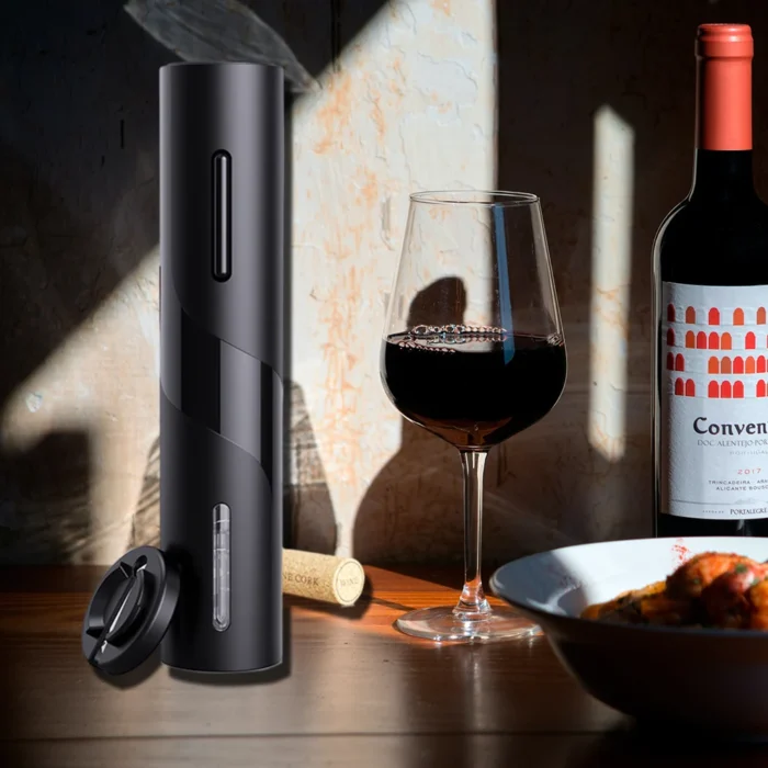 Abridor de garrafas de vinho, automático, cortador elétrico para abrir vinhos, acessório para cozinha, utensílios - Imagem 4